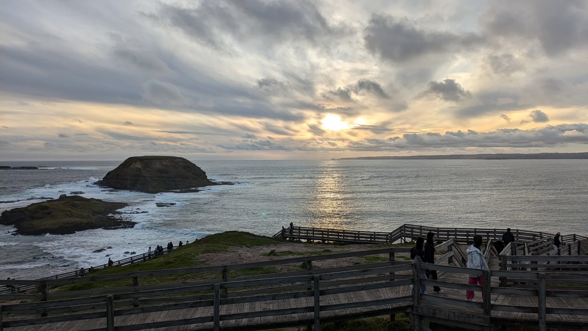 Nobbies Centre coast at sunset